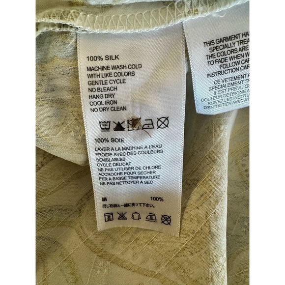 Tommy Bahama 100% Silk Button Up Floral Men’s Shirt Multicolor Size Medium - Picture 4 of 8